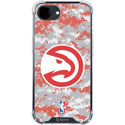 NBA Atlanta Hawks Digi Camo iPhone 16e Clear Case